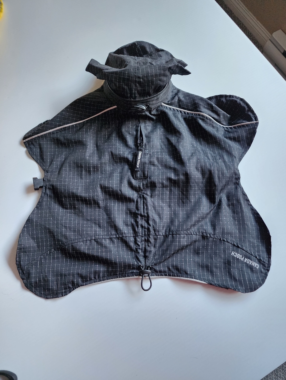 NWOT Canada Pooch Complete Coverage Raincoat Size 14 - Reflective Black
